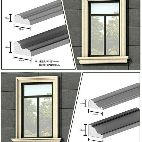 eps泡沫线条新款窗套线成品外墙窗套线欧式别墅檐口腰线浮雕梁托