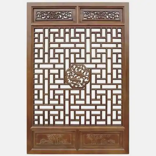 仿古门窗木雕工艺实木门窗 明清风格家居用古朴花格门窗厂家定制