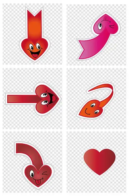 爱心箭头卡通图案