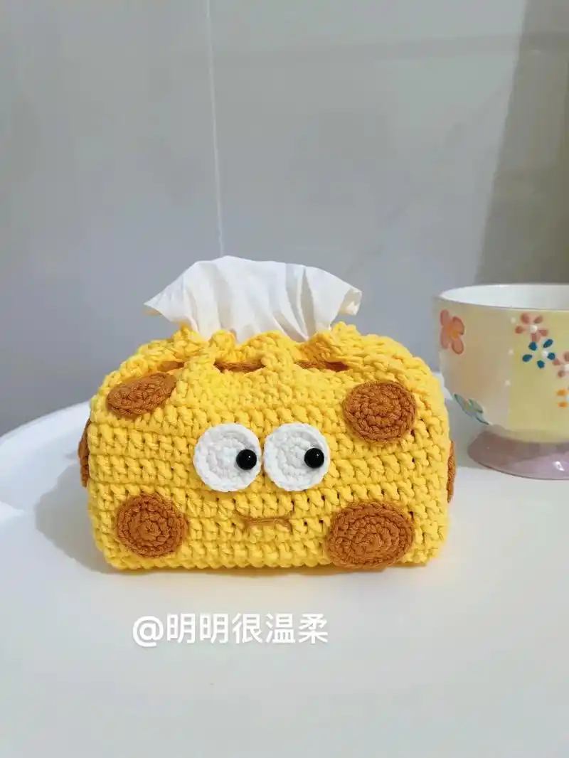 可爱的奶酪抽纸巾盒(附图解教程)一看就会的纸巾盒,大家快动手 - 抖音