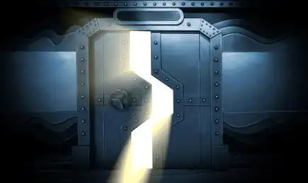 机械金属门,科幻场景