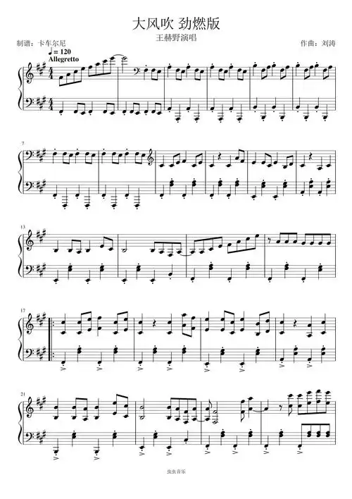 抖音热曲大风吹劲燃演奏版王赫野演唱