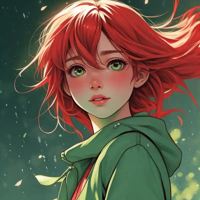 小女孩绿色低红色微信头像,快来挑选吧💕