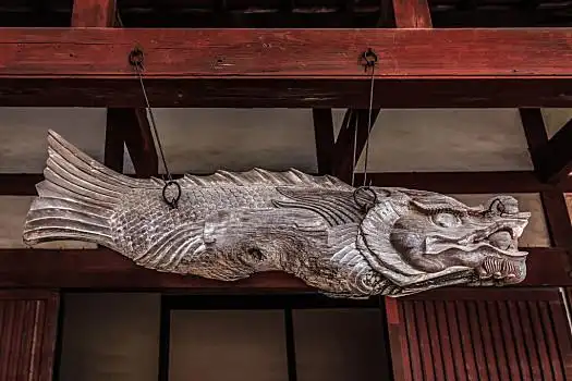 甲府,日本,庙宇,长崎,木鱼,腹部,破旧,上方,岁月,僧侣,寺庙