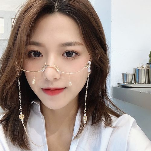 装饰眼镜半框水滴