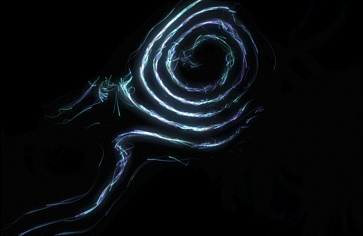 html5 canvas粒子发光流动效果特效动画【附完整源代码】