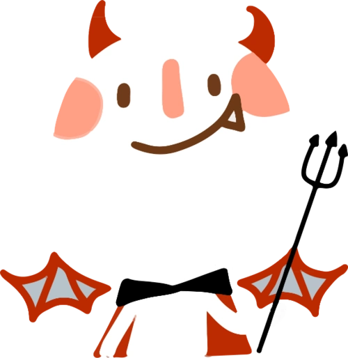 小恶魔万圣节笑脸邪恶表情贴纸素材