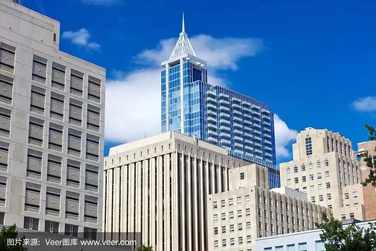 北卡罗来纳州的罗利市中心