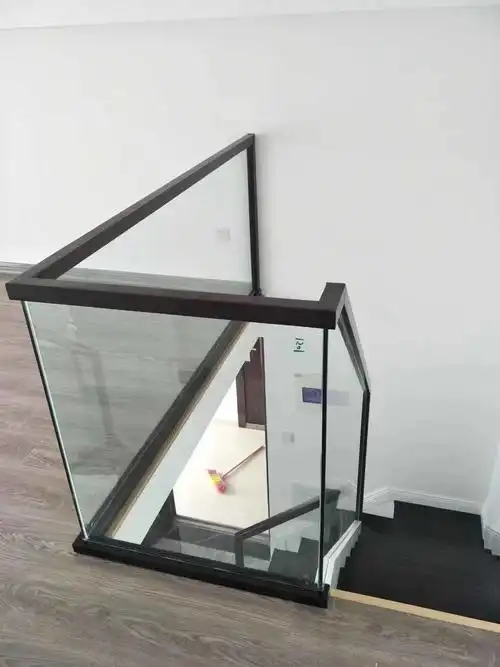 玻璃卡槽扶手实木卡槽扶手玻璃护栏玻璃夹预埋钢槽玻璃扶手u型槽