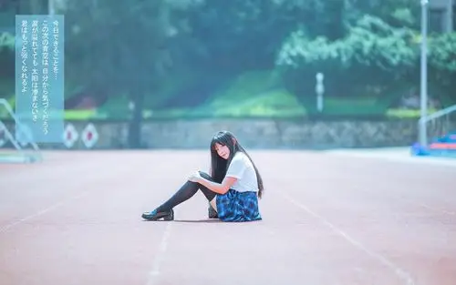 日系小清新jk制服美少女学校唯美写真电脑壁纸3下载