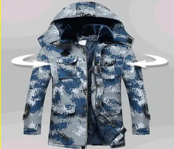 嘟嘟美倍尔07式空军迷彩大衣城市迷彩服棉衣军大衣作训防寒服冬装