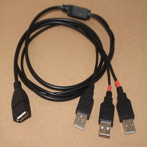 3usb延长线一母三分线充电器数据线电脑连接加长长线数据线