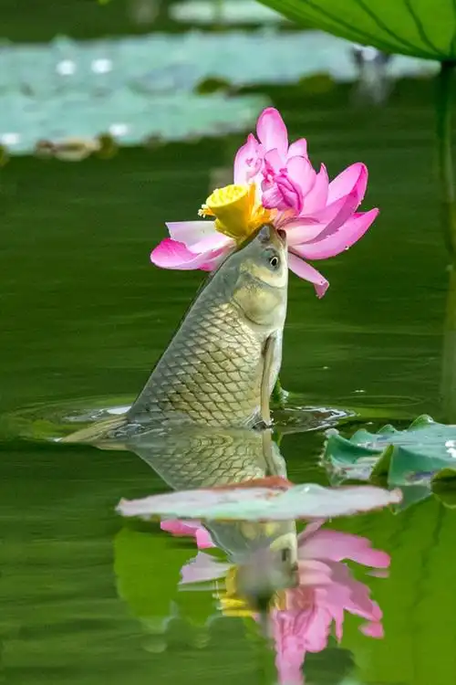 荷花醉鱼儿(网络图片)