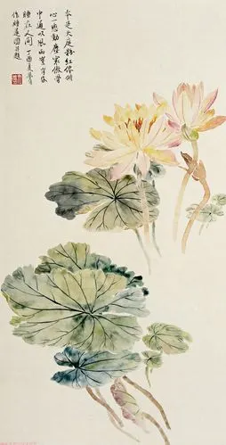 【secoo art寺库艺术 传统水墨单幅作品】订制 尹梦月《睡莲图》/33x