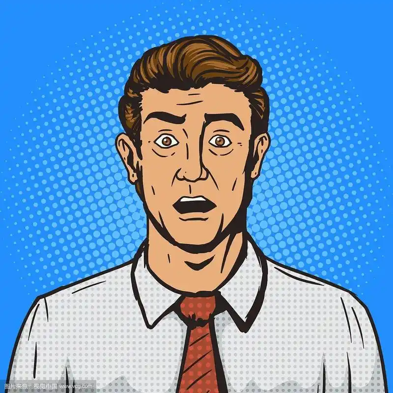 惊讶的男人流行艺术风格