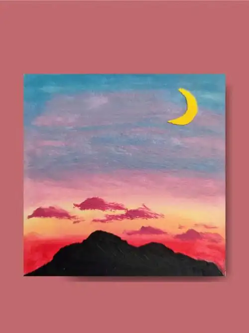 含步骤色号落日余晖