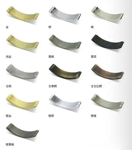 电镀颜色对照表_____________________