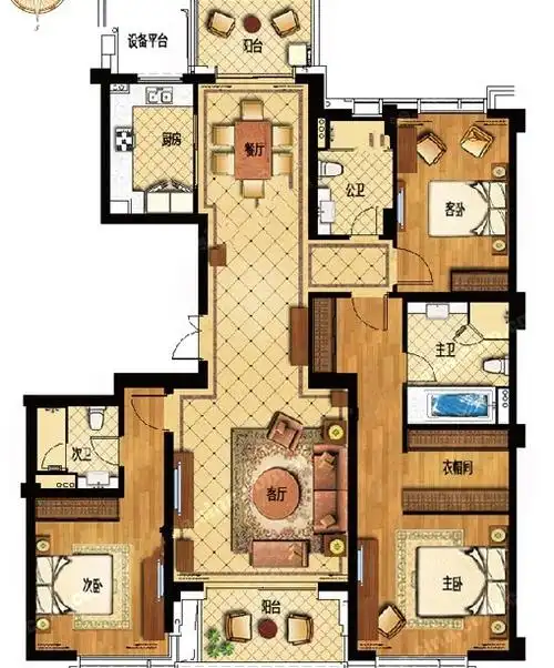 滨江凯旋门户型图 - 上海房掌柜