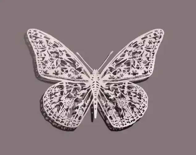 纸雕雪花 动植物