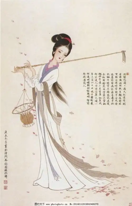 黛玉葬花儿童简笔画怎么画