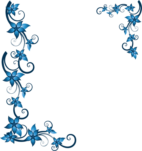 蓝色边框花纹图片大全_蓝色边框花纹png高清素材【免费下载】-90设计