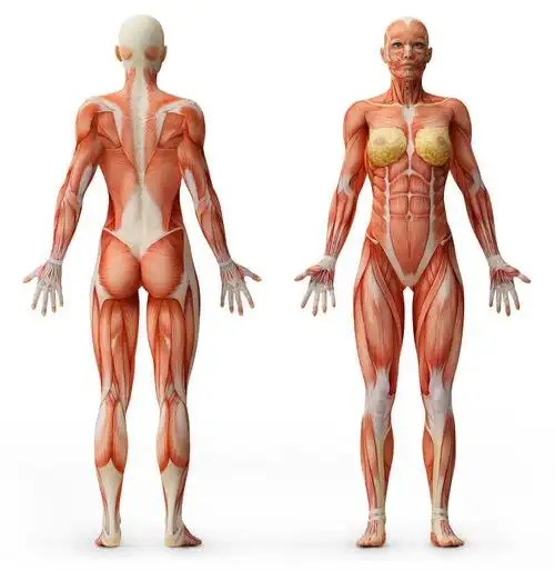 环抱头的人体肌肉