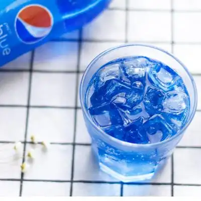 蓝色百事可乐plus450ml梅子味支瓶装巴厘岛blue海水网红饮料印尼