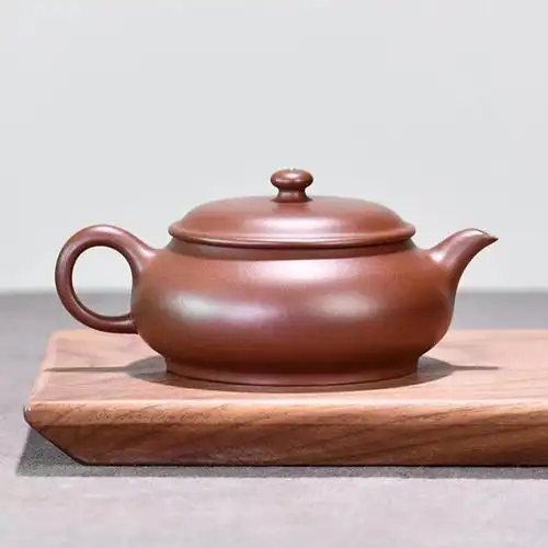 壶天福地顾军原矿紫泥全纯手工茶壶小品单人紫砂壶明炉150ml