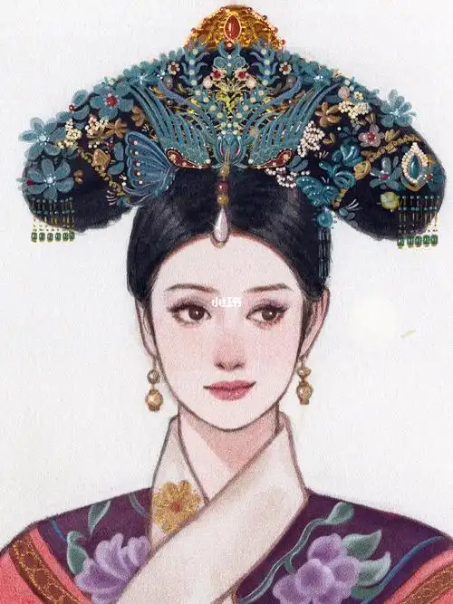 水彩过程华妃甄嬛传