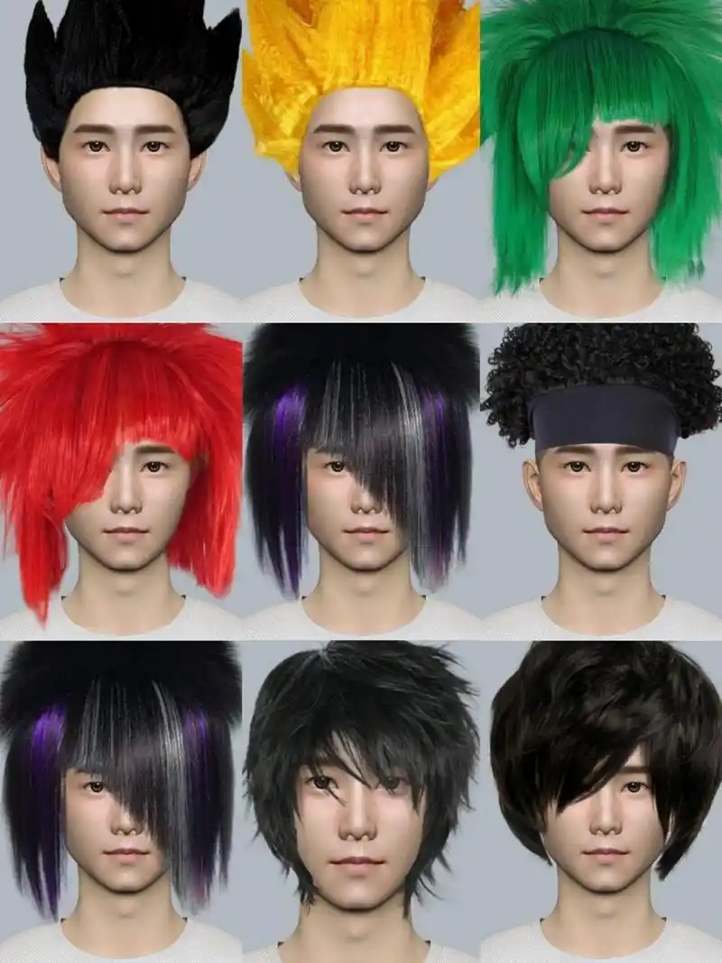 葬爱家族杀马特发型男生刘海发型三七分烫发   今日发型