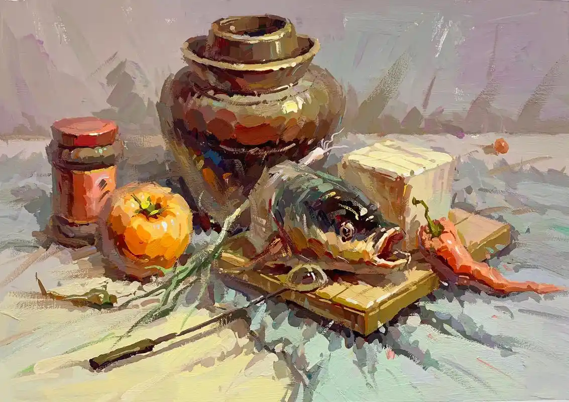 蔬菜类组合详细步骤#美术生 #水粉静物 #抖音热门歌曲 - 抖音