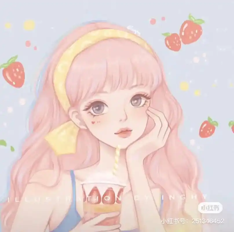 可爱女生头像 水果女孩 - 抖音