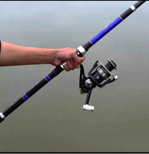 海杆抛竿海竿套装套碳素远投竿海钓竿超硬钓鱼竿甩杆渔具21米光蓝单竿