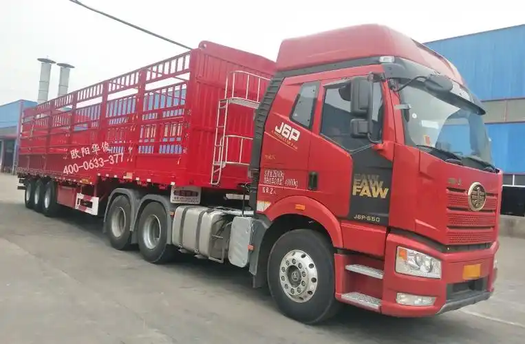 你是最棒的!欧阳华俊13米高栏半挂完工交付河南客户,奔赴财富大道