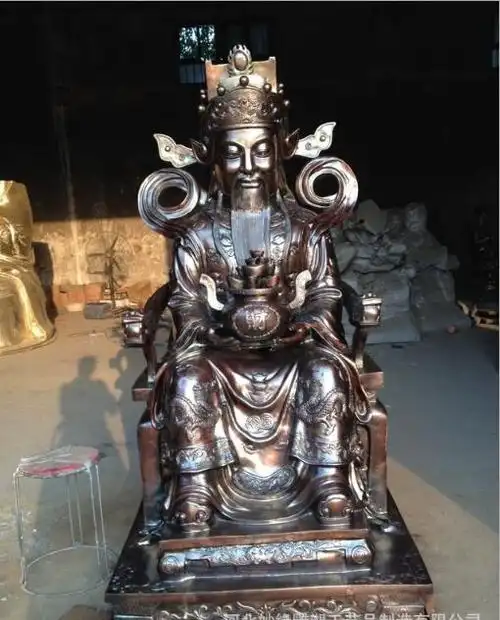 吉林铜财神-五路财神雕塑-铸铜武财神雕塑