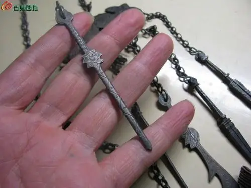 清代苏工老银饰挂件5件套!工艺精湛