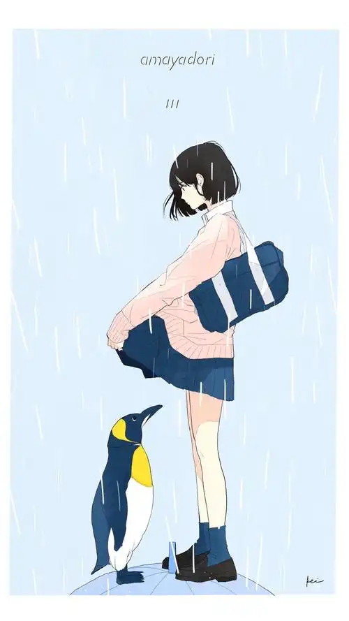 小清新治愈少女手机插画壁纸 第二辑_卡通_手机壁纸下载_美桌网