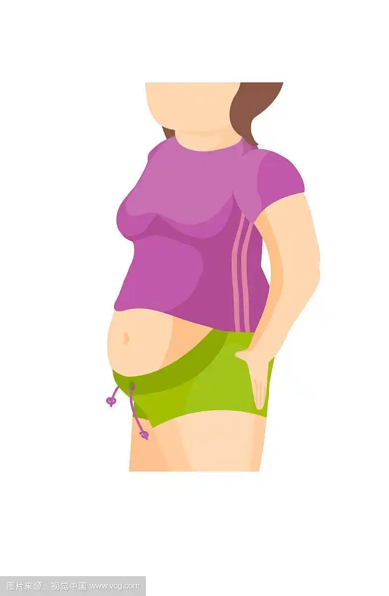 腹部肥胖的女人大肚子超重