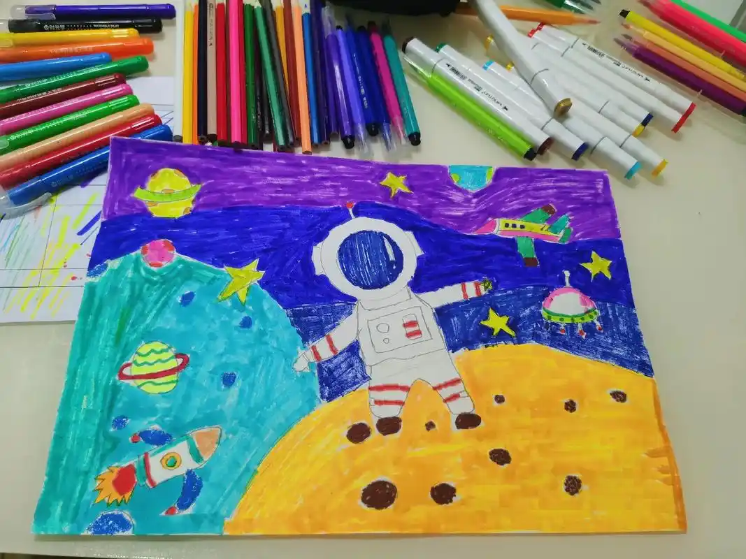 99太空科幻主题儿童画,小朋友最喜欢的科技幻 - 抖音