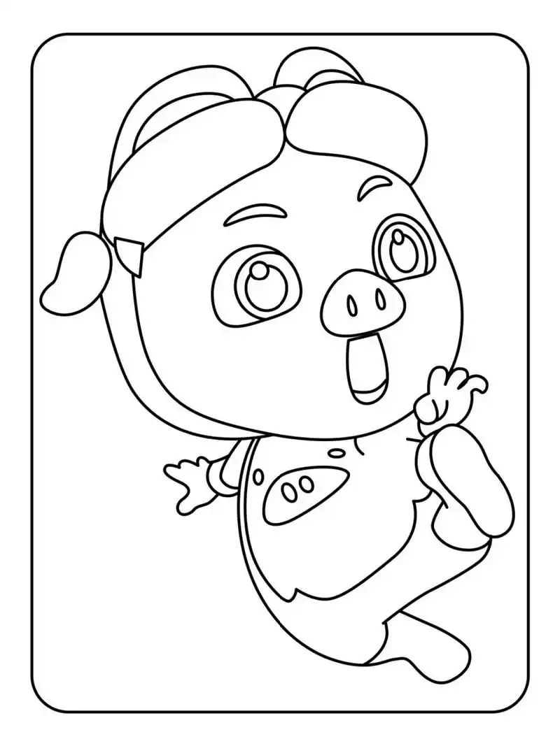 火遍全网的动画,猪猪侠简笔画涂色素材来啦!