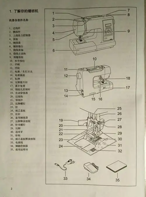 缝纫机说明书