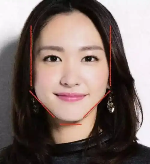 说发型就肯定离不开脸型,新垣结衣的脸型偏向 倒梯形.