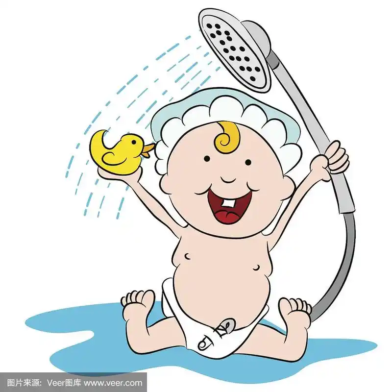 卡通婴儿淋浴
