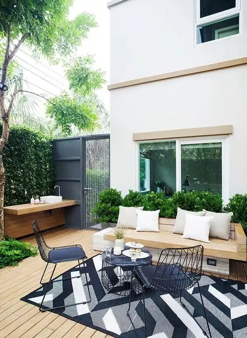 别墅庭院设计分享2个精美的现代花园