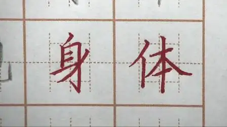身字笔画容易错要注意,一年级课文七生字正楷字书写,硬笔练字