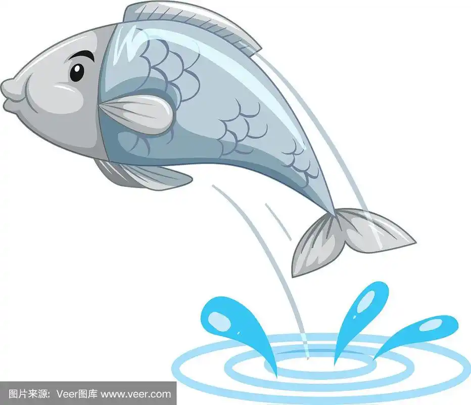 简单的跳出水面的鱼