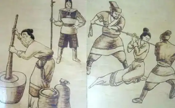 第九:杖刑杖刑是指用荆条或大竹板拷打犯人的一种刑罚,杖作为刑种始于