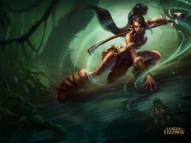 英雄联盟,狂野女猎手,奈德丽,豹女,游戏英雄联盟壁纸图片