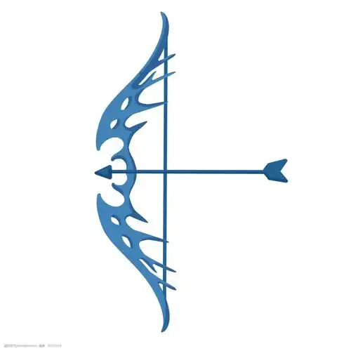 卡通弓箭 弓箭装饰 弓箭插画 蓝色的弓箭 漂亮的弓箭 精美弓箭