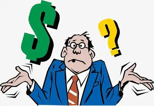 手绘遇到困难男白领